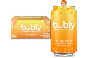 bubly Sparkling Water, Zero Sugar & Zero Calories, Seltzer Water, Orange Creamsicle, 12 Fl Oz Cans (Pack of 8)