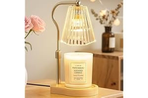 EVERTRIP Candle Warmer Lamp, Candle Warmer with Timer Dimmable, Birthday Gifts for Women Mom, Housewarming Gifts Room Home Decor, Electric Wax Melt Warmer Lamp for Jar Candles with 2 Bulbs, Amber Golden