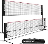 BAGAIL Badminton Net Foldable Nylon Net Height Adjustable Stand