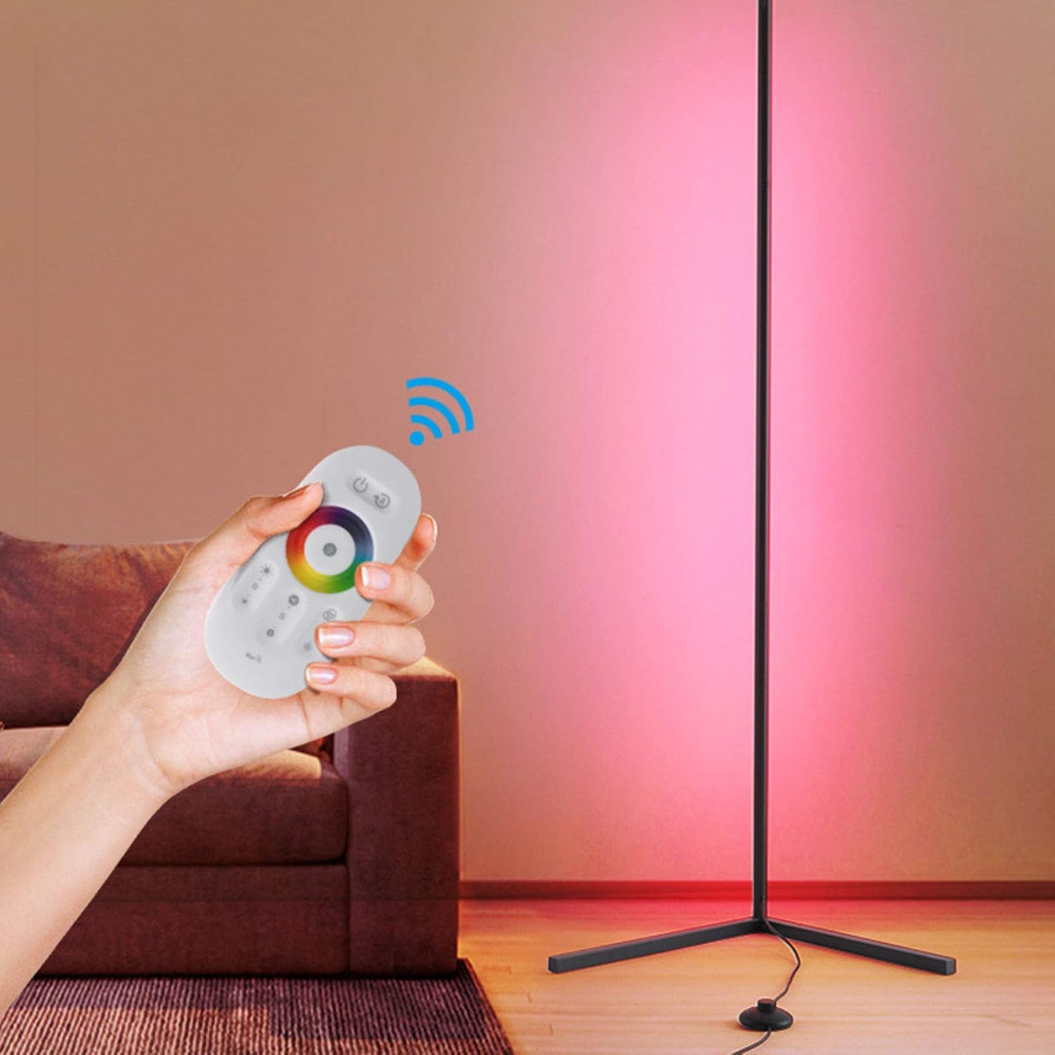Luz De Piso RGB, Lámpara Vertical Ajustable Que Cambia De Color con