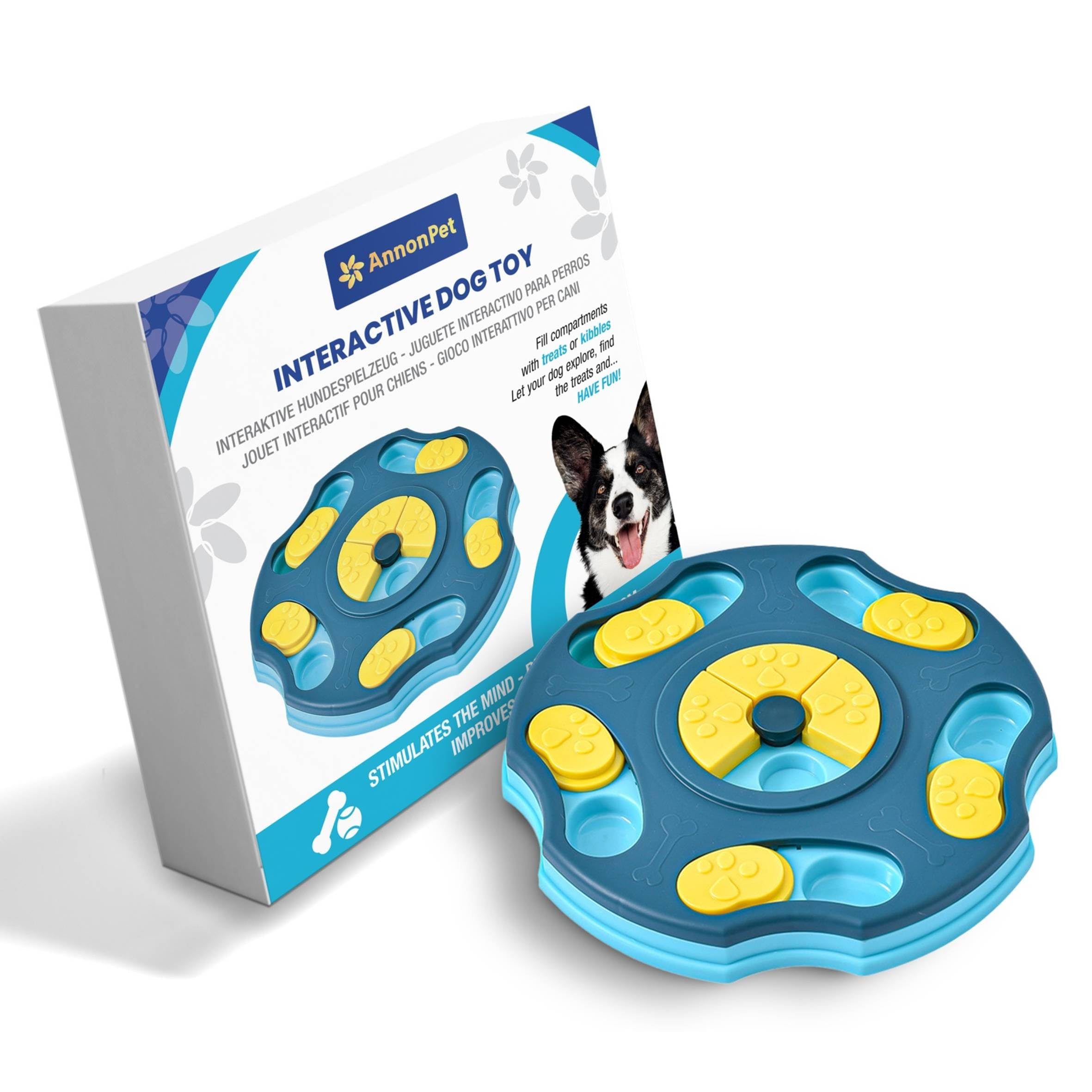 AnnonPet® Interactive Toy for Puppies and Large Dogs - Mental Stimulation, Boredom Reduction, Behavior Improvement, Exercise - Fun and Durable Feeder