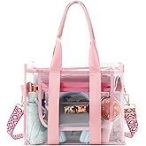 getgto Clear Bags for Women Tote Bag, Crossbody Bag, Stadium Approved Clear Purse for Sports Events, Concert, Work & Beach