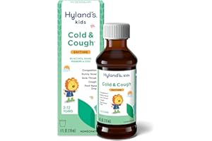 Hyland's Kids Cold and Cough, Daytime Cough Syrup Medicine for Kids Ages 2 and up, Decongestant, Sore Throat Relief, Natural Treatment for Common Cold Symptoms, 4 Fl Oz