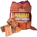 Warma Softwood Firewood Logs 75L Kiln Dried Easy to Light 3 x 25L Nets view 4