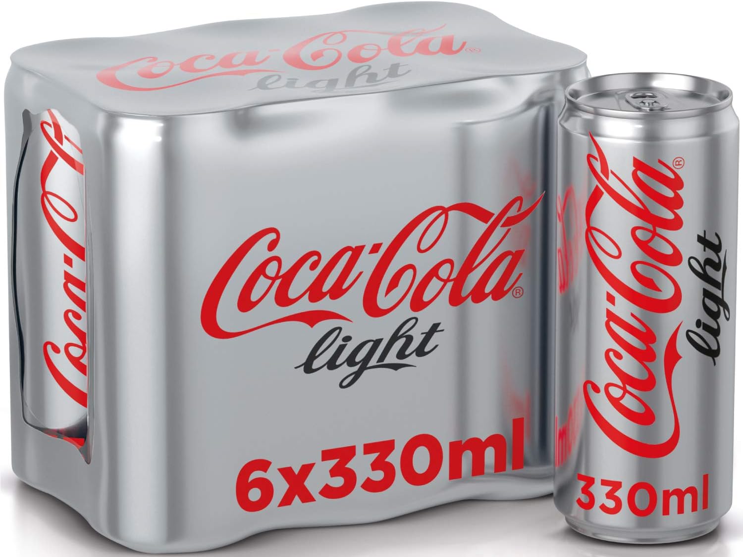 CocaCola Light Carbonated Soft Drink, Can 330 ML (Pack of 6) Buy