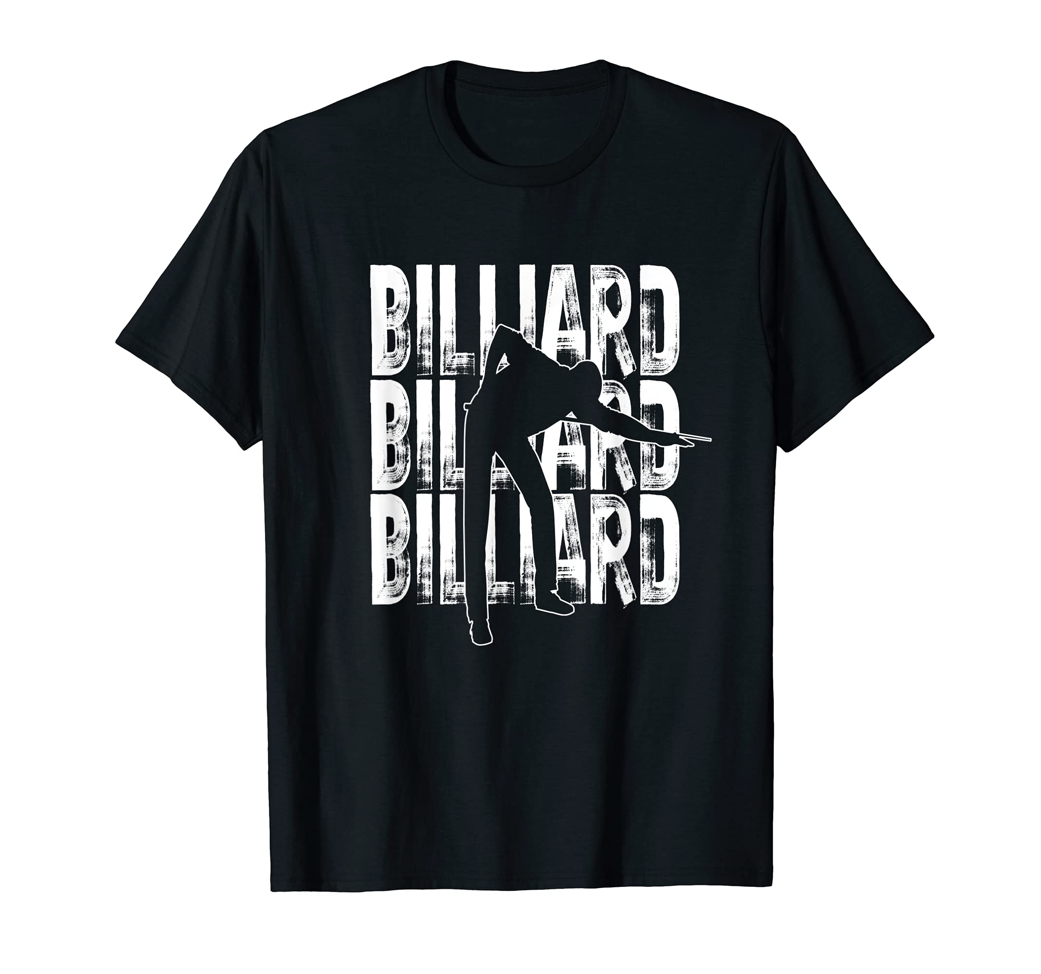 Pool Billiard Lover Word Theme Design T-Shirt