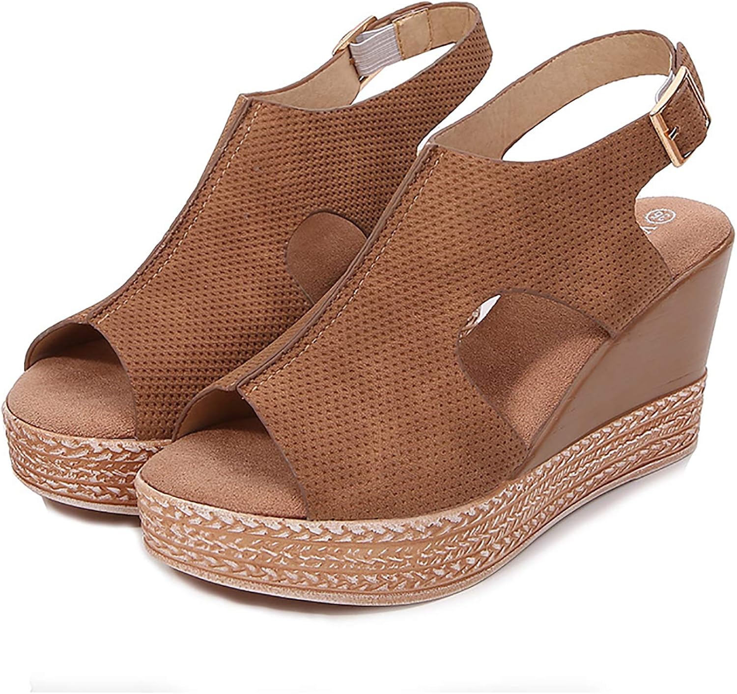 WOMENS LEOPARD PRINT WEDGE HEEL PLATFORM ROUND TOE COURT SHOES SIZE 3-8 | eBay