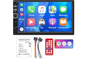 Polarlander 2 DIN 7'' Inch LCD Touch Screen Car Radio Player Support Bluetooth Hands Free 1080P Movie Rear View Camera