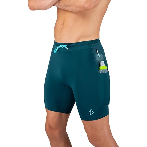Running Half Tights WOLACO North Moore 9 Compression Shorts Underwear With Phone Pocket At Men's Clothing Store Royal Blue Compression Shorts Men