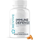Revive MD Immune Defense, Immune Support Supplement - Immunity Health with Zinc, Elderberry, Vitamin C & Vitamins Booster for Men & Women - Vegan, Gluten-Free & Soy-Free (180 Capsules, 30 Servings)