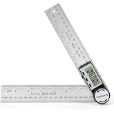 Digital Angle Finder Protractor, 3rd Generation Quick Display Angle Gauge Ruler, 7-Inch (200mm) Professional Measuring Tool for Woodworking, Carpentry, and Construction(Stainless Steel)