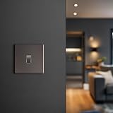 BG Electrical Single Wall Light Switch 2 Way Screwless Front Plate Black Nickel view 7
