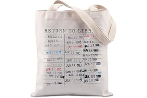 Return to Library Tote Bag - Librarian and Bookish Gift for Bookworms - Vintage Library Theme