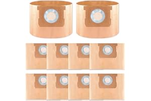 Gudotra 10 Pack Replacement 25-1238 Vacuum Bags for Porter-Cable and Stanley 4 Gallon Wet/Dry Vacuum, Replace Part 25-1238 SL18301-3B PCX18301-4B