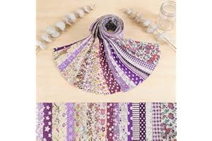 40-Pcs Jelly Rolls for Quilting, Precut Fabric Strips, Cotton Quilting Material, 2.5x19.5 Inch (6.5x50cm) Bundle with 20 Prin