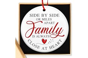 TEEZWONDER Family Christmas Ornament Gifts for Women Men - Ceramic Christmas Ornaments 2025 for Tree Decorations for Mom Dad Grandma Grandpa, Sister Brother Gift Ideas for Xmas