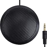 NIGNYA Conference Microphone 3.5mm,Portable Computer Mic, 360°Omnidirectional Plug & Play PC Condenser Microphone for Meeting Chatting Video Conferencing Recording Sound