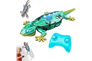 Wall Climbing Lizard, Cool Wall Crawler Robot Gecko, Gravity-Defying Wall-Climbing Action, with Glowing Eyes, Omnidirectional