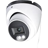 SINIS 5MP PoE Camera Outdoor, Turret Security IP Camera with Dual Light | Used Standalone or With NVR, Smart Color Night Vision, Human Motion Detection, 2-way talk, UP to 512G SD,Wide View,metal,IP67