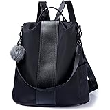 Women Backpack Purse Waterproof Nylon Anti-theft Rucksack Lightweight Shoulder Bag