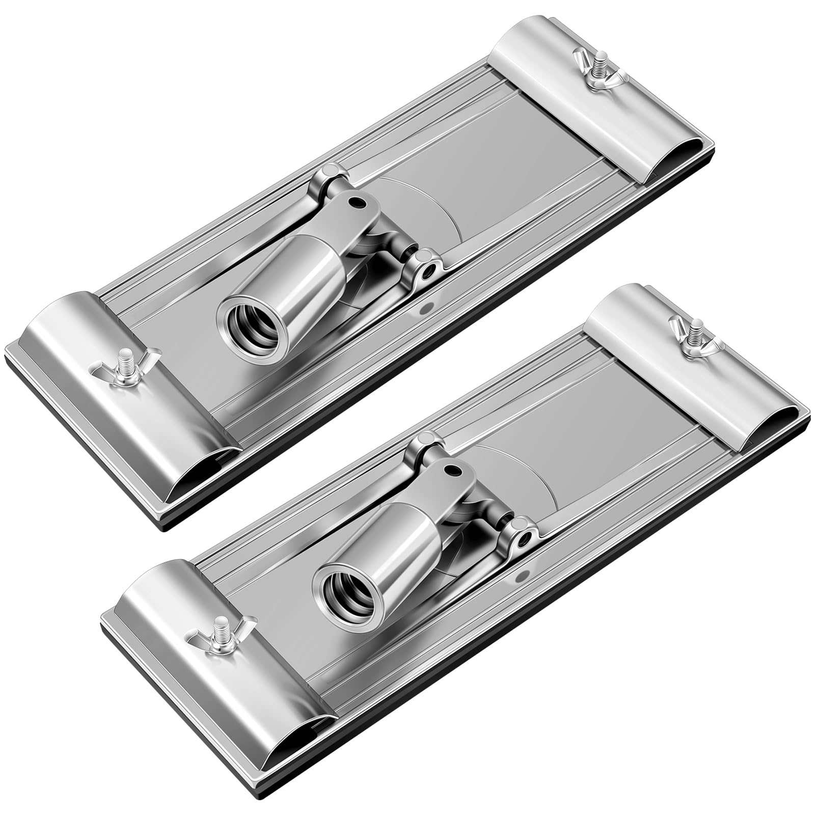 Photo 1 of Hicarer 2 Pcs No-flip Pole Sander Head for Drywall with Quick Release Clips and Universal Coarse Thread Wall Ceiling Sander, Head Only