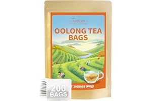 TeeLux Oolong Tea Bags, Caffeinated Oolong Tea, Smooth Taste & Floral Aroma, Enjoy Hot or Iced, 200 Count