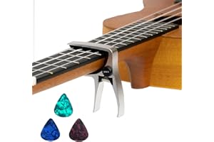 MEDIORAYS Ukulele Capo for 4 String Guitar and Mandolin, Mini Size Alloy Ukulele Capo - Professional and Lightweight