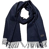 Hickey Freeman Solid 100% Cashmere Scarf for Men – Ultra-Soft Men’s Winter Scarves, 72-Inches x 12-Inches