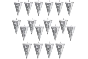 18PCS Pyramid Fishing Weights Sinkers for Fishing, Pyramid Sinkers Fishing Weights Sinkers Saltwater for Saltwater Ocean Surf