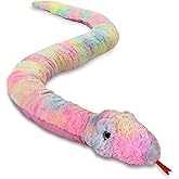 DolliBu Rainbow Tie-Dye Snake Stuffed Animal - Huggable Snake Plush, Adorable Playtime Toy, Cute Wildlife Cuddle Gift - Super Soft Plush Doll Animal Toy for Kids and Adults - 60 Inches