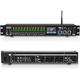 FULODE K-6 Professional KTV Digital pre-stage Effector Anti-howling Audio Processor Karaoke Mixer Reverberator with DSp effect echo USB MP3 Bluetooth optical.4 microphone input With remote control