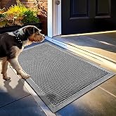 Muddy Mat® Mesh Door Mat Heavy-Duty Quick-Dry Floor Mat, Sand & Dirt Trapper for Indoor & Outdoor, Ideal for Entrance, Mudrooms, Patios & Garages, Low-Profile, Non-Slip, Washable – Grey 17"x30"x0.4"