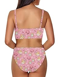 Howilath Women's String Bikini Swimsuit Cute Corgi