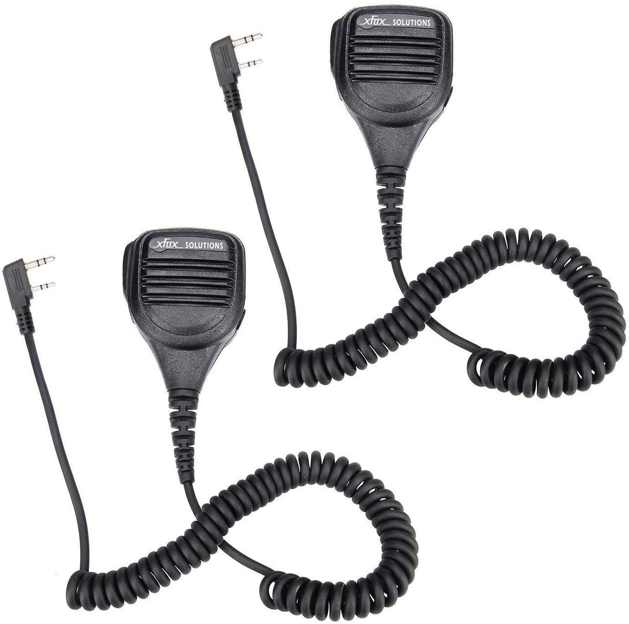 2Pack XFox 2Pin Platinum Series Rainproof Heavy Duty Shoulder Remote Speaker Mic compatiable for Kenwood Linton Wouxun 2 Way Radios Walkie Talkies