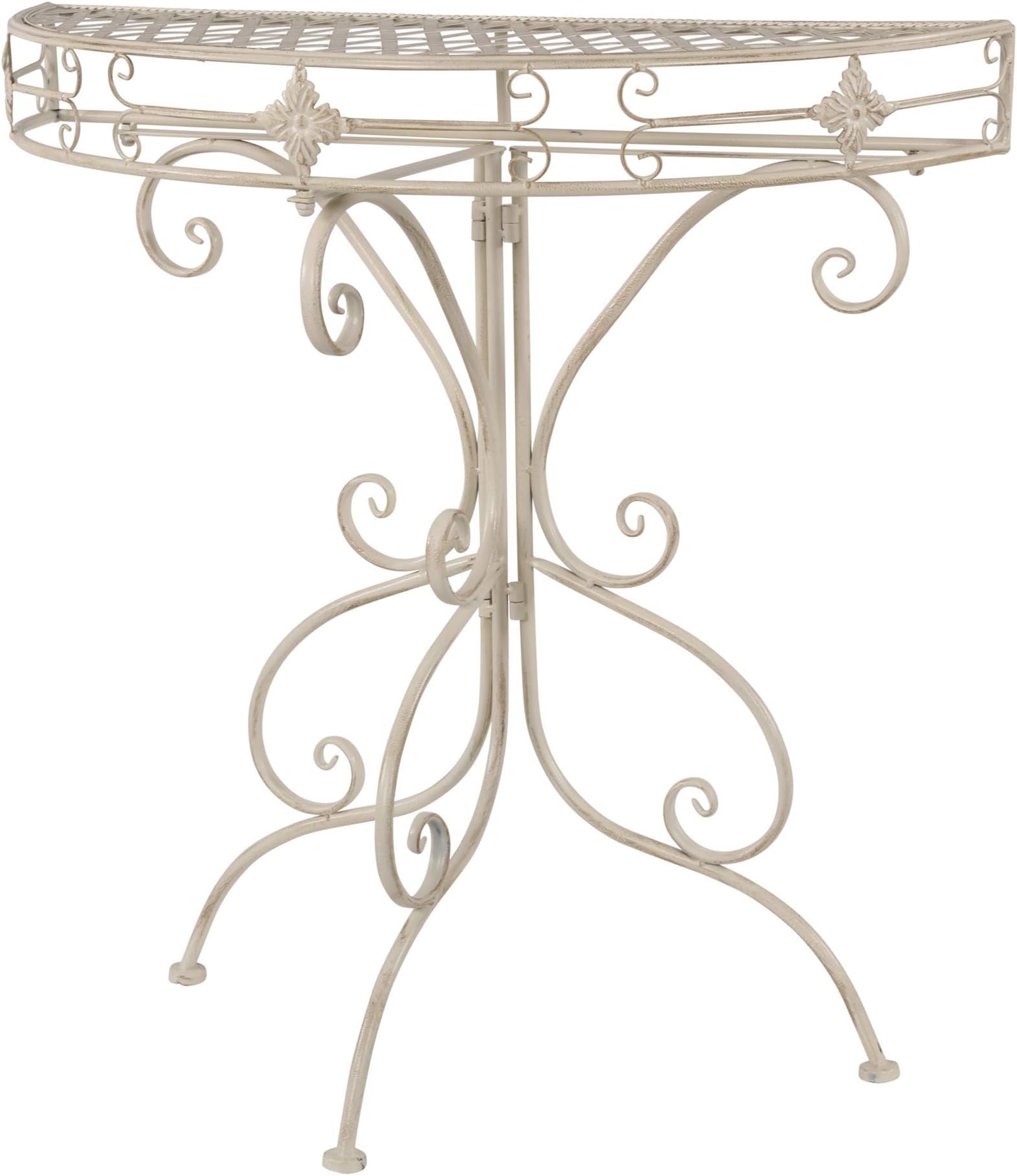 Side Table Sidetable Garden Balcony Table Shabby Chic Country House 83 cm Alt weiß