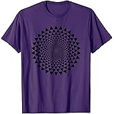 Vortex Optical Illusion Black Fun Artistic Graphics for T-Shirt