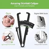 Body Fat Calipers with Chart – Fat Measure Clip + Percentage Tool view 6