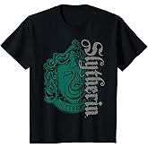Kids Harry Potter Slytherin Crest Logo T-Shirt