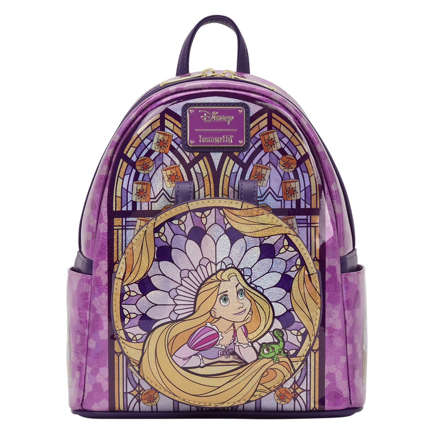 Photo 1 of Loungefly Disney Stained Glass: Rapunzel Mini-Backpack, Amazon Exclusive
