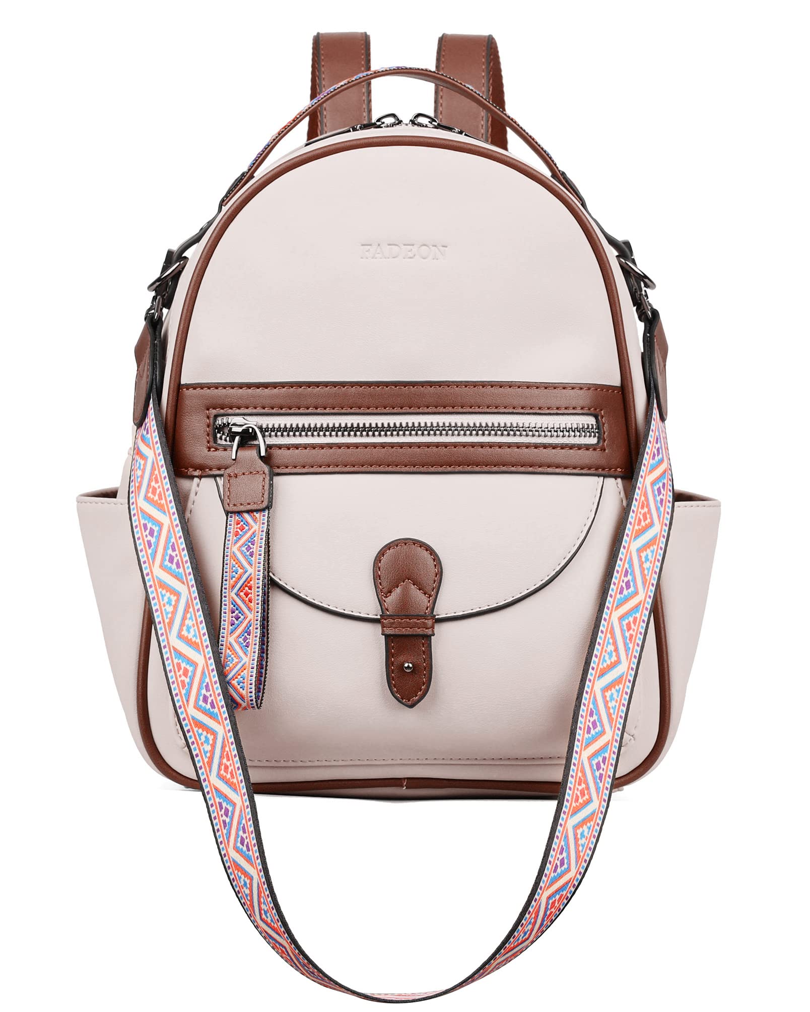 Photo 1 of FADEON Mini Backpack Purse for Women, Designer Leather Cute Roomly Small Backpacks, Ladies Shoulder Backpack Fashion Handbag