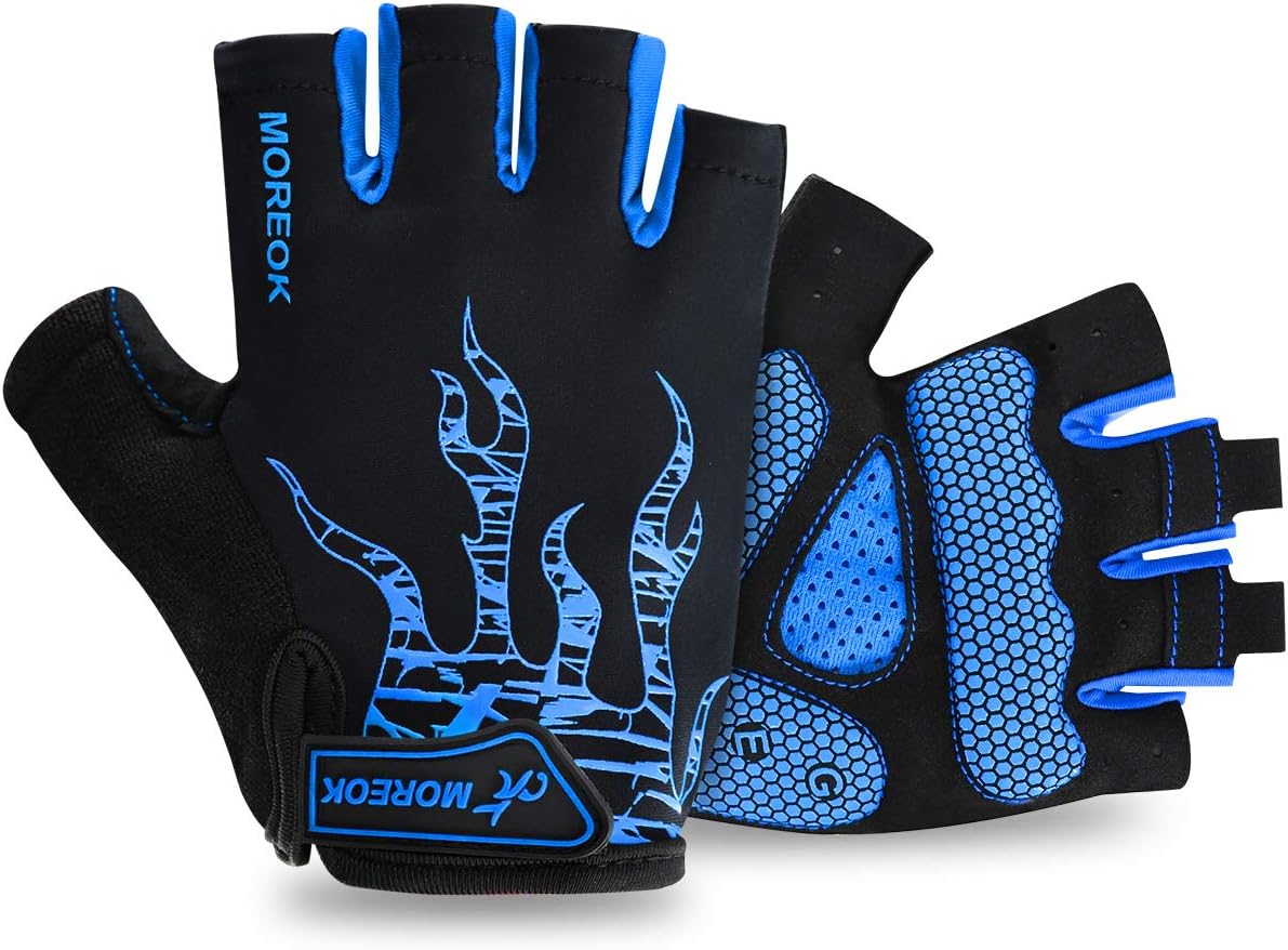Cycling Gloves Half Finger Bike Gloves Fingerless Mountain Bike Gloves for Men & Women, Anti-slip Shock-absorbing Bicycle Gloves MTB Gloves for Riding Gym Sports Workout Fitness