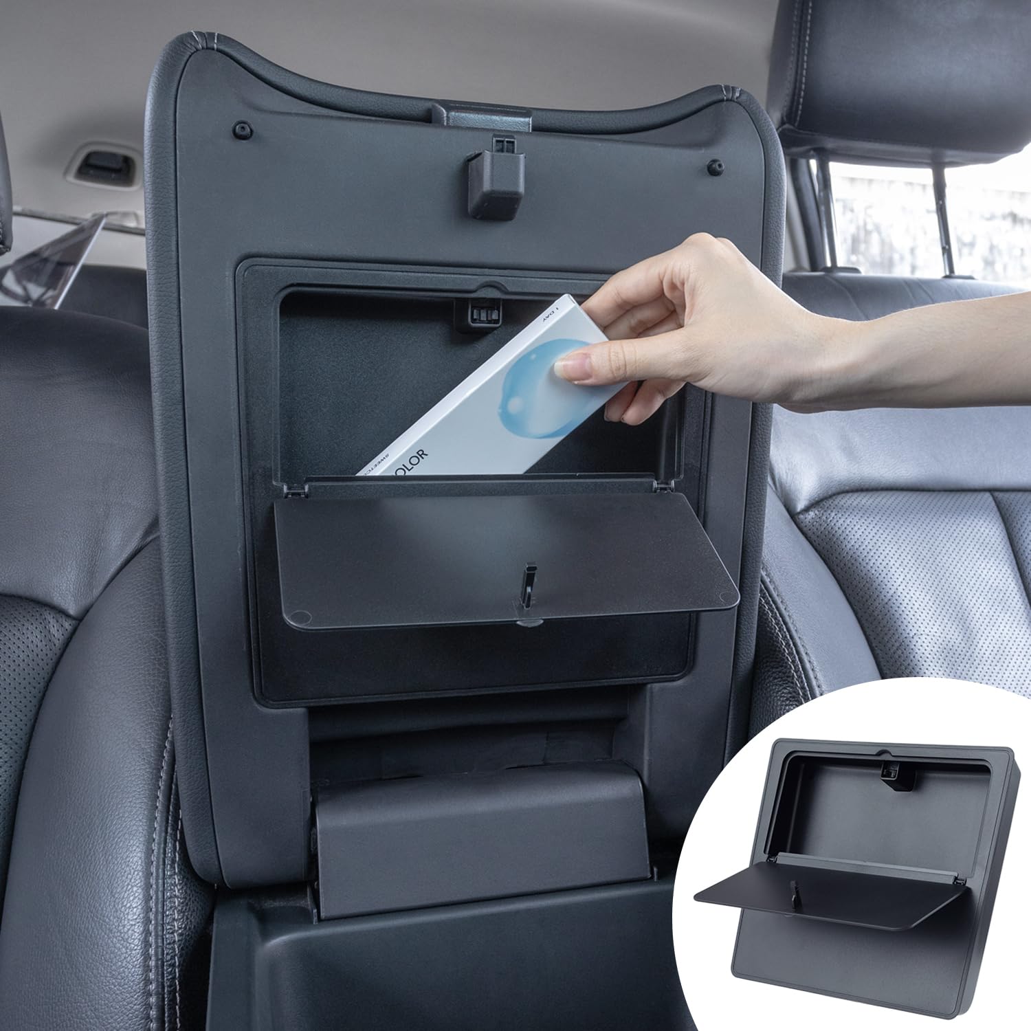 Photo 1 of Center Console Hidden Organizer for 2023-2025 Honda Pilot, 2024-2025 Ridgeline, 2024-2026 Honda Passport Armrest Hidden Storage Box Secret Compartment Press to Open and Close Car Accessories
