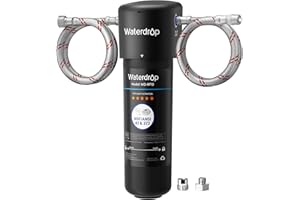 Waterdrop 10UA Under Sink Water Filter System, Reduces PFAS, PFOA/PFOS, Lead, Chlorine, Bad Taste & Odor, Under Counter Water Filter Direct Connect to Kitchen Faucet, NSF/ANSI 42 Certified, 1 Year