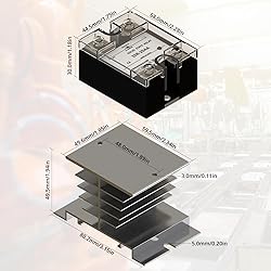 YQSIYU Solid State Relay SSR-25AA, AC to AC, Input