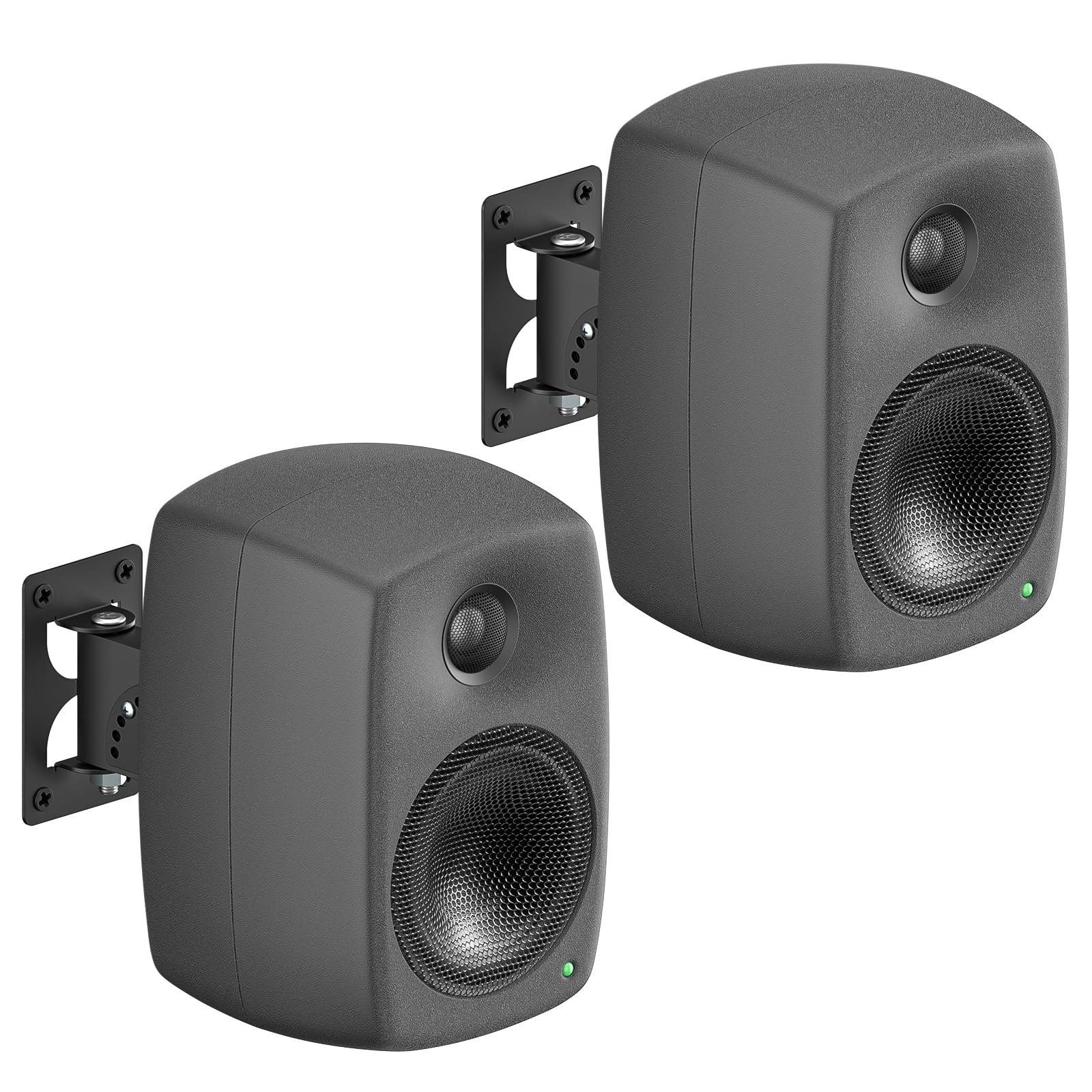 Photo 1 of Metal Speaker Wall Mount for Genelec Speaker Mount - Tilt & Swivel Studio Monitor Wall Mount for Genelec G1 G2 G3 8010 8020 8030 8320 8330 And More Studio Monitor Mount with Hardware Kit, 2 Pack