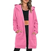 StunShow Women's Zip Up Hoodies Oversized Fleece Long Sleeve Sweatshirts Casual Fall Jacket Coat with Pocket(S-3XL)