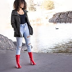 NORTY Waterproof Rain Boots for Women Size 8, Mid