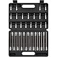 EMENTOL 38PCS 3/8" Drive Hex Bit Socket Set, CR-V, S2 Steel, SAE/Metric, Extra Long and Standard Allen Hex Bit Socket Set, 1/