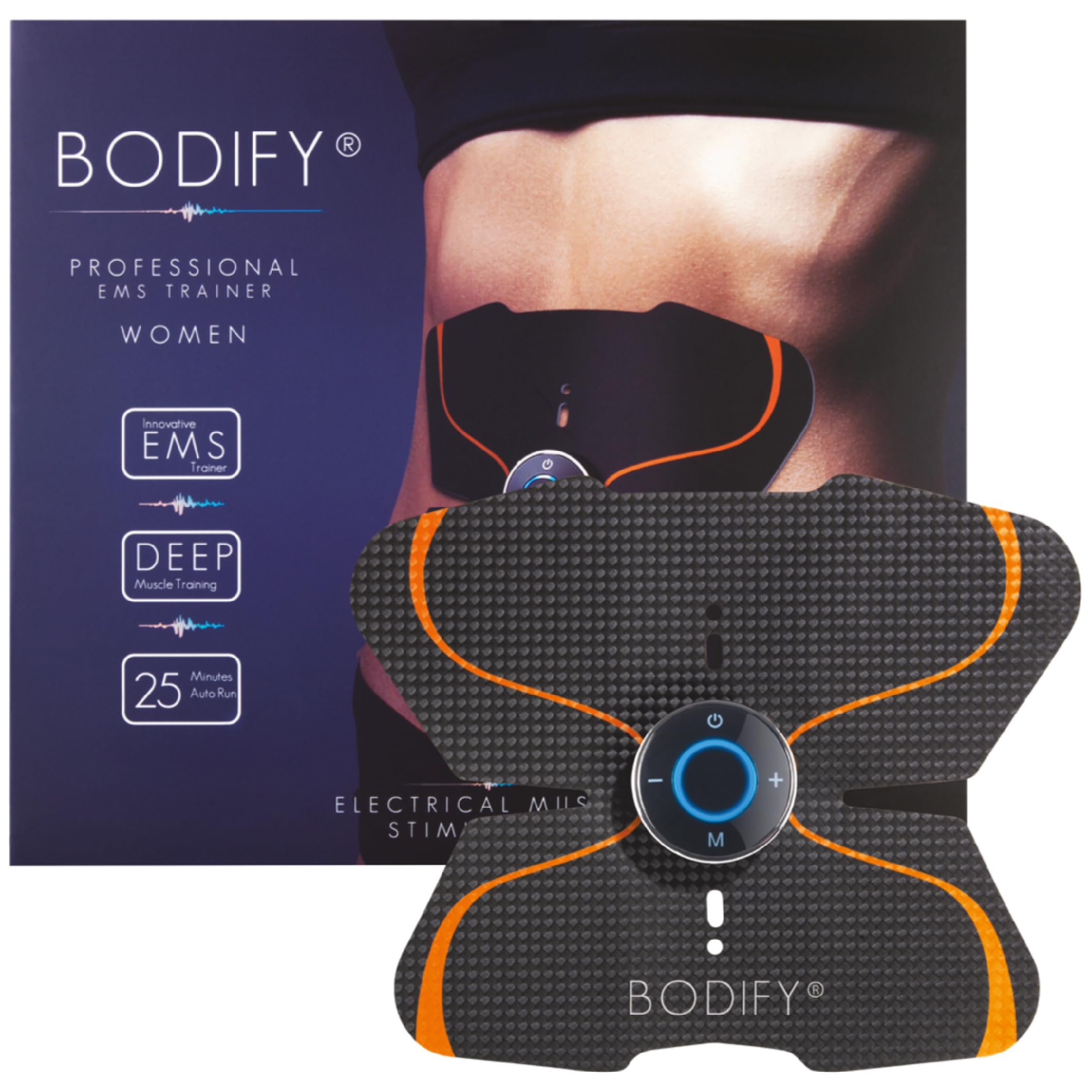 Bodify® EMS abdominal trainer – Targeted stimulation of the abdominal muscles – Muscle toning – Abdominal trainer for men and women THE ORIGINAL