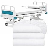 White Classic Fitted Hospital Bed Sheets Set of